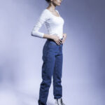 Straight Pants Shade Dark Blue